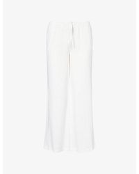 WE Are Tala - Straight-Leg Drawstring Linen-Blend Trousers - Lyst