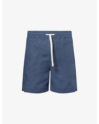 Eleventy - Bermuda Athletic Drawstring Linen Shorts - Lyst