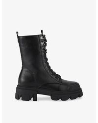 KG by Kurt Geiger - Trekker Faux-Leather Ankle Boots - Lyst