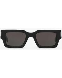 Saint Laurent - Ys000468 Rectangle-frame Acetate Sunglasses - Lyst