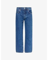 Anine Bing - Kate High-Rise Straight-Leg Denim Jeans - Lyst