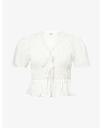 Rails - Portia Shirred Cotton-Blend Top - Lyst