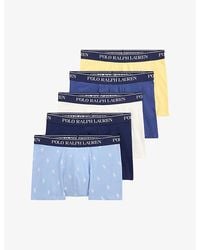Polo Ralph Lauren - Branded-Waistband Pack Of Five Jersey Trunks - Lyst