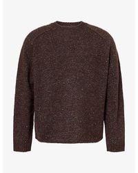NN07 - Jim Crew Neck Melange Wool-Blend Knit Jumper - Lyst