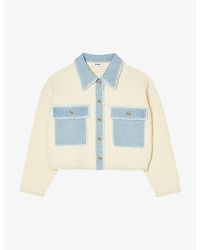 Sandro - Patch-pocket Cropped Woven Jacket - Lyst