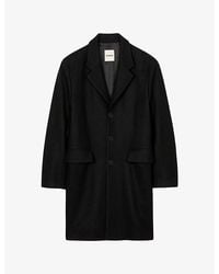 Sandro - Button-Up Regular-Fit Wool And Cashmere-Blend Coat - Lyst
