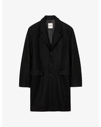 Sandro - Button-Up Regular-Fit Wool And Cashmere-Blend Coat - Lyst