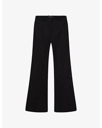JOSEPH - Tafira Flared-Leg Stretch-Woven Trousers - Lyst