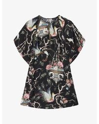 AllSaints - Xena Relaxed-Fit Woven Mini Dress - Lyst