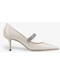Jimmy Choo - Bing 65 Crystal-embellished Patent-leather Pumps - Lyst