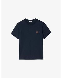 Sandro - Logo-Patch Crewneck Cotton T-Shirt - Lyst