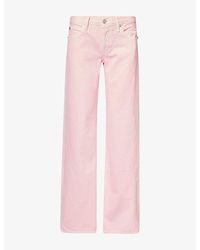 FRAME - X Amelia The Wide Flared-Leg Denim Jeans - Lyst
