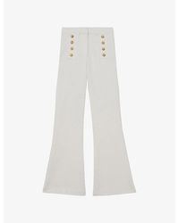 Reiss - Athena Flared Stretch-Denim Jeans - Lyst