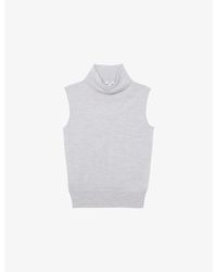 Reiss - Honey Sleeveless Wool Top - Lyst