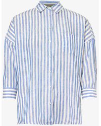 Weekend by Maxmara - Arduino Stripe-pattern Relaxed-fit Linen Shirt - Lyst
