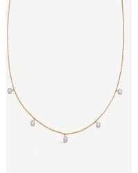 Monica Vinader Fiji Tiny Button 18ct Gold-plated Vermeil And Diamond Necklace - Metallic