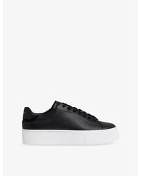 Reiss - Francesca Chunky-Sole Leather Low-Top Trainers - Lyst