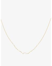 Astrid & Miyu - Station Cluster 14Ct And Lab-Grown Diamond Pendant Necklace - Lyst