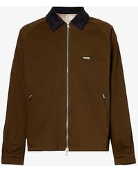 Represent - Reversible Point-collar Cotton-twill Jacket - Lyst