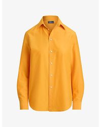 Polo Ralph Lauren - Relaxed-Fit Long-Sleeved Cotton And Silk Shirt - Lyst