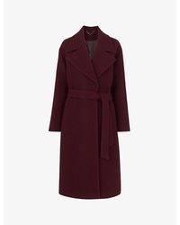 Whistles - Lorna Tie-waist Relaxed-fit Wool Coat - Lyst