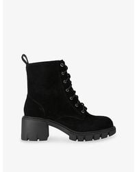 Carvela Kurt Geiger - Ignite Lace-Up Heeled Suede Boots - Lyst