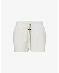 Fear Of God - Classic-Fit Logo-Embroidered Cotton-Fleece Track Shorts - Lyst