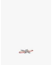 Tiffany & Co. - Tiffany Knot 18Ct Rose- Platinum And 0.05Ct Diamond Ring - Lyst