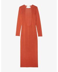 Zadig & Voltaire - Sarra Wing-Embellished Long-Sleeve Cotton-Blend Maxi Dress - Lyst