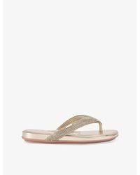 Carvela Kurt Geiger - Riviera Jewel Embellished Woven Sandals - Lyst