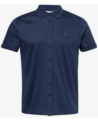 Sandbanks - Vy Brand-patch Cotton-jersey Polo Shirt - Lyst