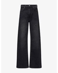 PAIGE - Arellia Skimmer Barrel-Leg Denim Jeans - Lyst