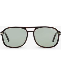 Tom Ford - Tr001630 Rosco Square-frame Cr39 Sunglasses - Lyst