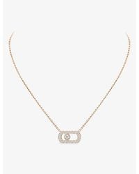 Messika - So Move Pavé 18Ct And 0.65Ct Pendant Necklace - Lyst