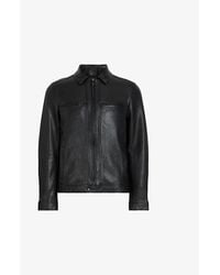 AllSaints - Luck Regular-Fit Leather Jacket - Lyst