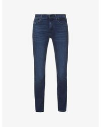 7 For All Mankind - Roxanne Slim-fit Mid-rise Stretch-denim Jeans - Lyst