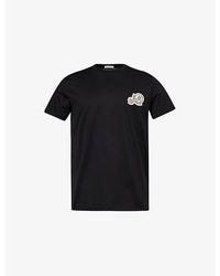 Moncler - Logo-patch Short-sleeve Cotton-jersey T-shirt Xx - Lyst