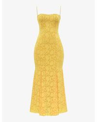 House Of Cb - Joan Lace-Up Lace Maxi Dress - Lyst