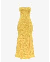 House Of Cb - Joan Lace-Up Lace Maxi Dress - Lyst