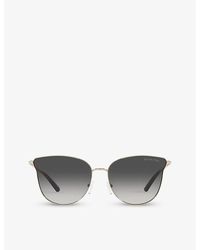 Michael Kors - Mk1120 Salt Lake City Round-frame Metal Sunglasses - Lyst