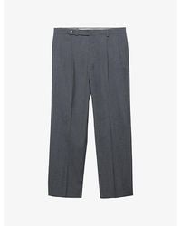 Prada - Tailored Straight-Leg Wool Trousers - Lyst