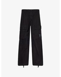 C.P. Company - Microreps Wide-Leg Cotton Cargo Trousers - Lyst