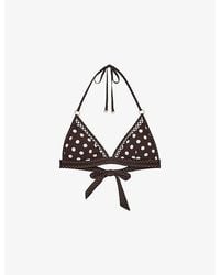 Reiss - Hennel Polka-Dot Bikini Top - Lyst