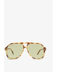 Gucci - gg1042s Aviator-frame Acetate Sunglasses - Lyst
