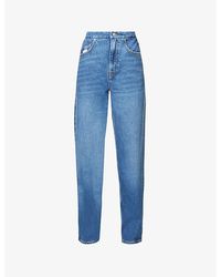 GOOD AMERICAN - Good '90S Straight-Leg High-Rise Cotton-Blend Denim Jeans - Lyst