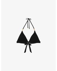 Reiss - Riah Side-Tie Low-Rise Stretch-Woven Bikini Bottoms - Lyst