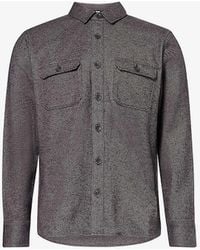 PAIGE - Wilbur Ribbed-texture Spread-collar Cotton Overshirt - Lyst