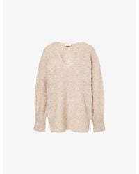 Dissh - Salma V-Neck Stretch-Wool Blend Jumper - Lyst