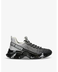 Steve Madden - Mistica Rhinestone-Embellished Chunky-Sole Woven Trainers - Lyst