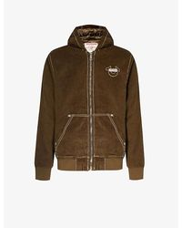 True Religion - Logo-embroidered Hooded Cotton-corduroy Jacket - Lyst